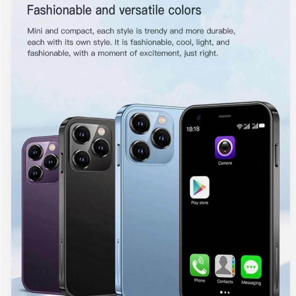 Purple Smartphone with Triple Camera